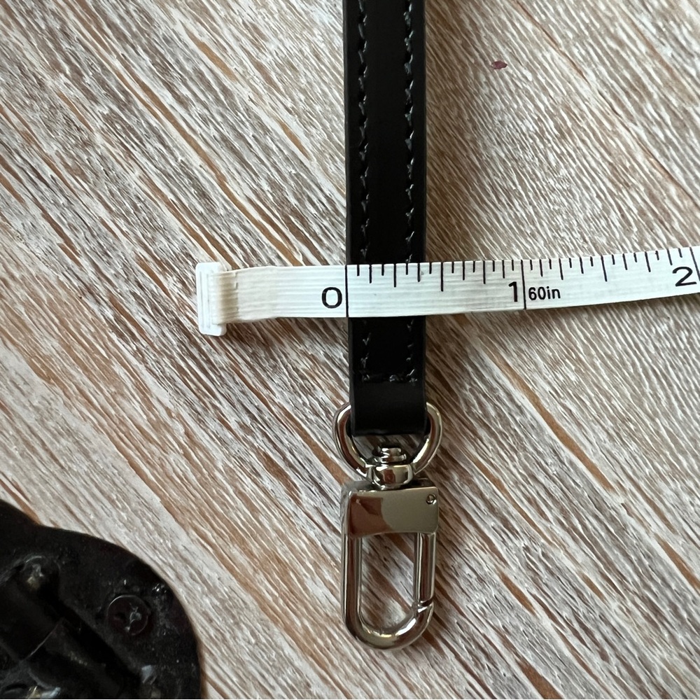 Genuine Leather Purse Strap Replacement for YSL Noir Silver Hardware - Picture 3 of 6